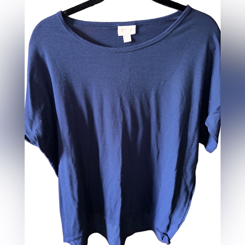 Lularoe medium navy blue Irma‎ top. GUC . Some pilling . Worn maybe 5 times